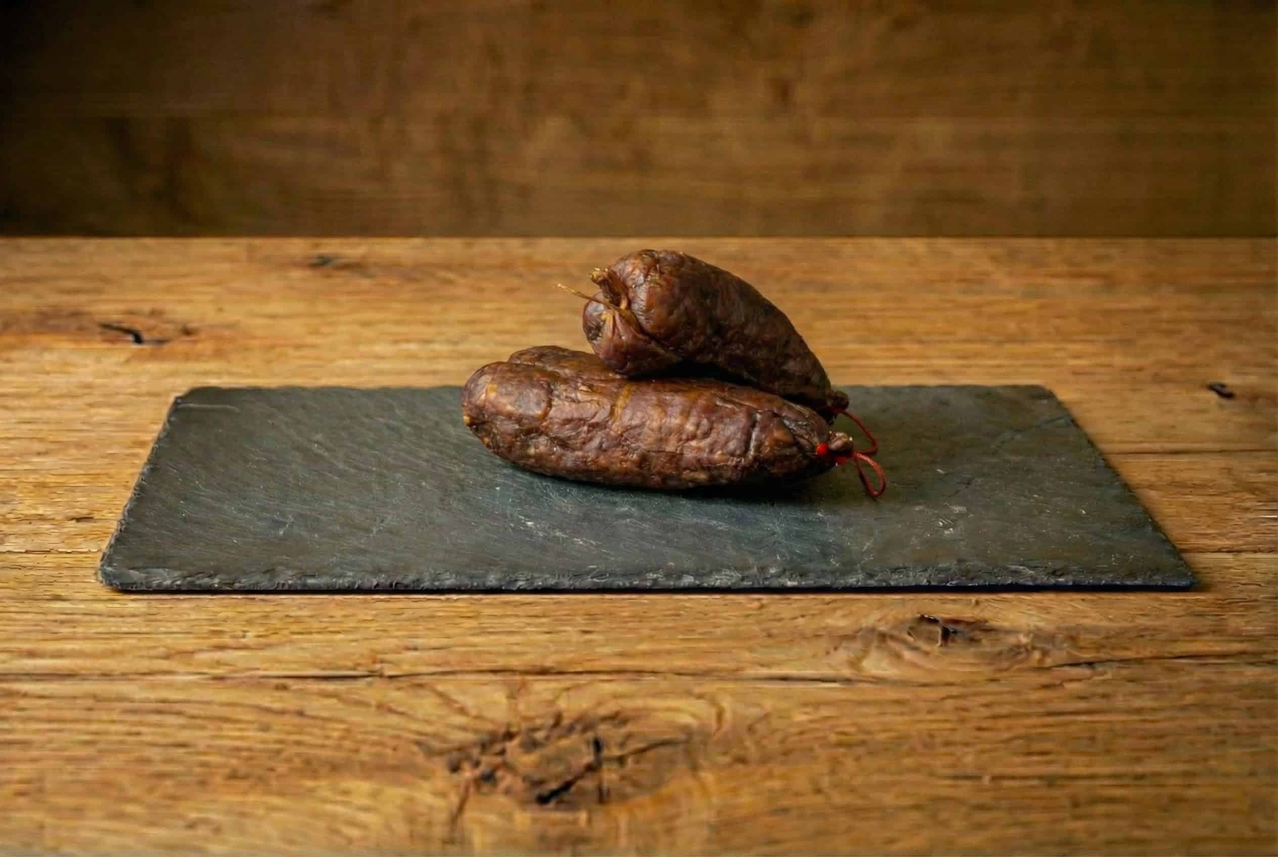 Saucisson sec fumé à la borne